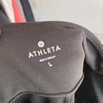 Athleta  Ponte Luxe Legging Black‎ Faux Leather Moto Zip Size Large Photo 8