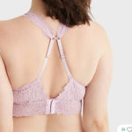 Aerie  AE Eyelash Plunge Lace Bralette Pink Lavender Purple Wireless XS Photo 2