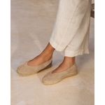 Anthropologie  Manebi NEW Suede Ballet Flat Espadrilles Hamptons Taupe Size 38 Photo 1