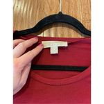 Michael Kors Michael  red crewneck blouse chiffon bottom size s Photo 10