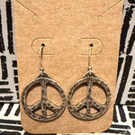Lucky Brand  Silver Peace Sign Earrings Photo 0