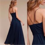 Jenny Yoo NWT  Inesse Chiffon V Neck Maxi Dress in‎ Navy Blue Size 2 Photo 2