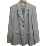 We Wore What Danielle Bernstein  Light Gray Oversized Blazer Career Office Small Photo 2