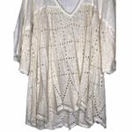 Free People  Summer Lovin Boho Chic Cream Top Small Photo 2