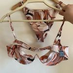 Same V Underwire In Desert Geo And Bikini Bottom Set SZ XL Brown Photo 9