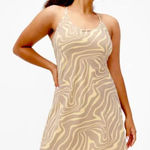 Outdoor Voices  Beige and Cream Patterned Dress Photo 0
