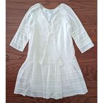 Sundance White Aleta Embroidered Mini Shift Dress Small Photo 2