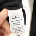 Lulus  Fashion Force V-Neck Crossover Bodysuit in Black Stretch Chic Edgy Size XL Photo 5