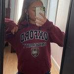 Burgundy Oxford university hoodie size medium Red Photo 0