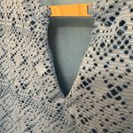 JM Collection Blue Crochet Knit Textured Blouse | Relaxed Modern Casual Top Plus Size | 1X Photo 2