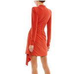 NWT IEENA for Mac Duggal 6 draped bodycone asymmetrical ruched mini dress Red Photo 1