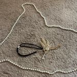 1920s Flapper Beaded Dress, Necklace, and Headband Gold Size M Photo 5