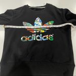 Adidas Vintage Black Multicolor Graphic Logo Long Sleeve Pullover Sweater Size L Photo 79