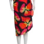 Louisa Ballou NEW Silk Cotton Midi Wrap Skirt Swim Coverup One Size Fits Most Red Photo 8