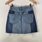 Evidnt  Two Tone Jean Mini Skirt Size 24 Photo 1