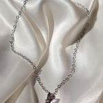 Boutique Dainty Silver Butterfly Choker  Photo 0