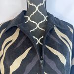 Denim & Co Animal Print Patchwork Full Zip Bold Artsy Abstract Jacket Size Small Photo 2