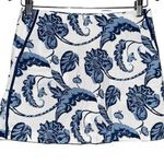 Golftini Women’s Size 0 Blue White Floral Print Cotton Blend Golf Athletic Skort Photo 0