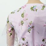 SheIn [] Light Pink Floral Embroidered V-Neck Mesh Maxi Dress Wedding NEW Size XL Photo 8