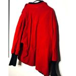 Vintage Portrait Red Wool Blend Sweater Cuff Button Front Jacket Size Medium Photo 1