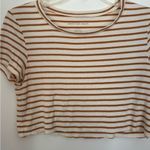 American Eagle stripe crop short sleeve tee Size S Photo 4