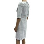 Julia Jordan  White Black Textured Scalloped Hem Half Sleeve Zip Back Dress Sz 6 Photo 5