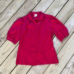 Wrangler  Women's Vintage Red Satin Blouse Size M Photo 0