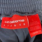 Liz Claiborne  Black Pintucked Cropped Casual Pants Photo 3