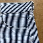 H&M Navy Blue & White Striped Shorts, Women’s Size 8 - Cuffed White Shorts Photo 2
