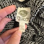 Anthropologie  Tiny Pants L Black White Print‎ Cotton Boho Cuffed Cropped Photo 1