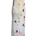 Vintage Y2K Cream Floral Fairy Whimsy Maxi Church Spring Dress Sleeveless (M) Size M Photo 0