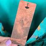 Peruvian Connection NEW Bartlett Skirt Size 14 Turquoise Floral Pleated A-line Photo 6