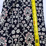 Loft  Black and White Floral Boot Cut Pants Photo 1