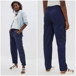 Anthropologie Maeve Tenley Twill Track Pull On Pants In Navy Blue Size XL Photo 1