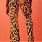 ZARA 70’s Groovy Print Flared Pants Size XS Photo 2