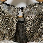 Mimi Chica B03-NEW  gold sequins and lace ivory mini dress size M Photo 5