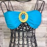 Victoria's Secret Victoria’s Secret swim suit bikini top large pendant size small blue and yellow Photo 0