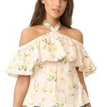 Rebecca Taylor Off the Shoulder Halter Blouse in Ballet Combo Floral Size 4 Photo 0
