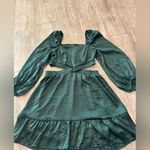 Blu Pepper  Dark Green Long Sleeve Dress Photo 9