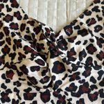 NEW Sweetheart Neckline Puffed Sleeves Animal Print Top Puff Sleeve Sz M Multiple Size M Photo 1