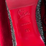 Christian Louboutin Black Strass Leather Gozul Ballet Flats 35 Swarovski gems Photo 8