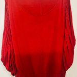 Kristin Nicole Vibrant Red Oversized 3/4 Sleeve Blouse Photo 0