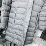 Michael Kors  Womens Gray Fur Trim Hooded Long Sleeve Puffer Jacket Size Small Photo 2