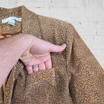 Vintage 1990s The Limited Animal Print Maximal Suede Leather Jacket Size Small Brown Photo 6