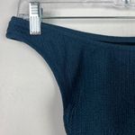 J.Crew NWT  Textured Curved Waist Cheeky Bikini Bottom Navy Size Large L NEW Photo 5