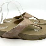 FitFlop  Metallic Pink Thong Sandals Women's 10 US Photo 2