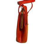 VINTAGE CIRCA 1960’S JANA RED LEATHER KISS LOCK SATCHEL BAG W/CHANGE PURSE Photo 4