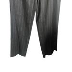Talbots Vintage Women Pants 14 Black Pin Stripe Wide Leg Career Office Classic Photo 7