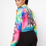 Rue 21 NWT Tie Dye Good Vibes Crop Windbreaker Pull Over Photo 1