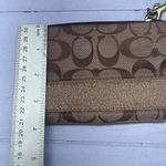 Coach  Wristlet Small Brown and Gold Jacquard‎ Fabric Soho Coin Purse Card Holder Photo 5